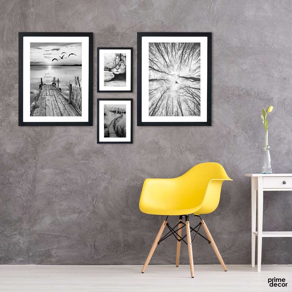 Incredible Pencil Drawing of Nature (4 Panel) Nature Wall Art - Prime Décor