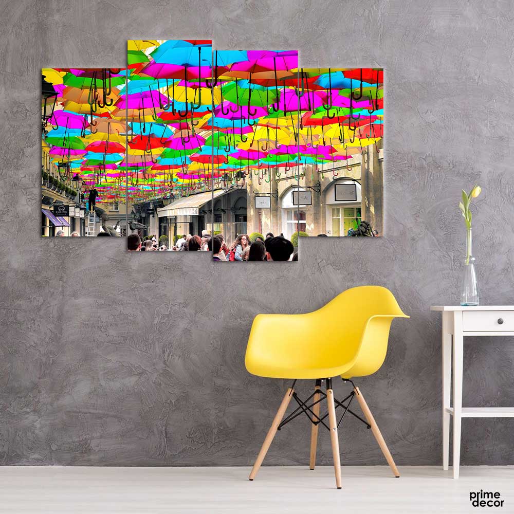 Village Royal Paris (4 Panel) Travel Wall Art - Prime Décor