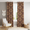 Copper Art Deco Pattern | Abstract Curtains #156