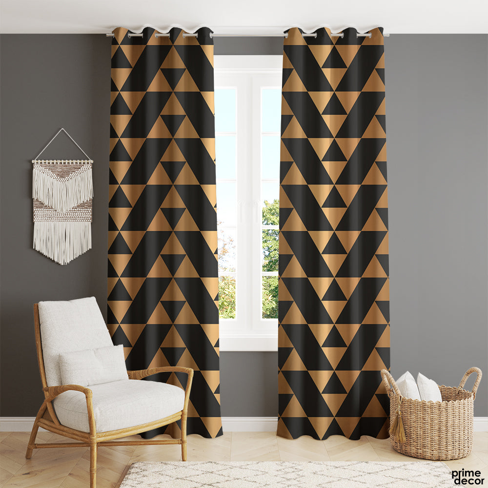 Luxury Triangle Vector | Abstract Curtains #159 - Prime Décor