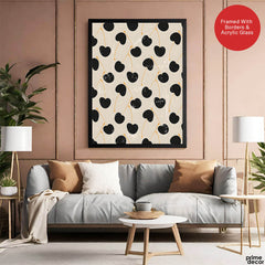 Black & Gold Abstract Design Over Beige Background | Abstract Office Artwork #00161 - Prime Décor