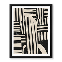 Black & Beige Abstract Design Art | Abstract Office Artwork #00162 - Prime Décor