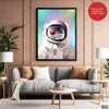 Astronaut In Space With Colorful Abstract Background | Abstract Space Artwork #00164