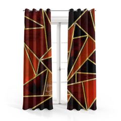 Mystic Marble Series - Maroon | Abstract Curtains #165