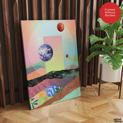 Beautiful Space Art Design With Colorful Abstract Background | Abstract Space Artwork #00165 - Prime Décor