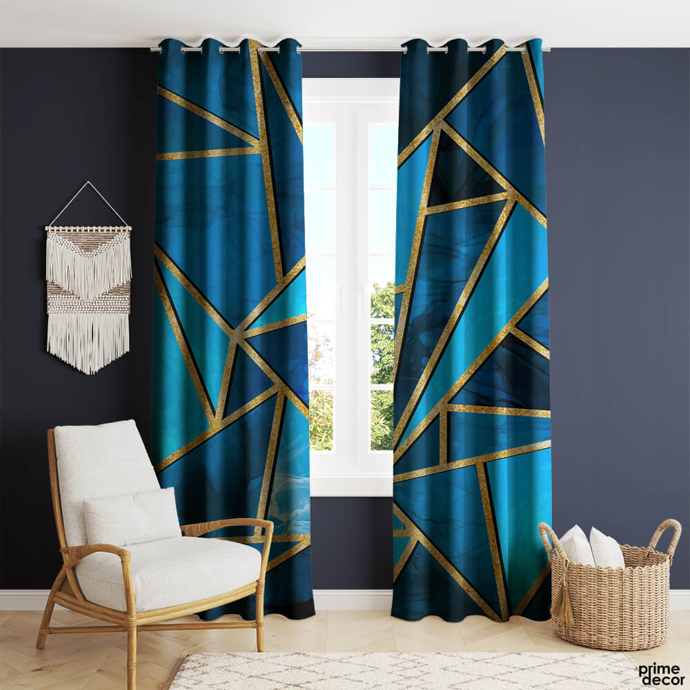 Mystic Marble Series - Blue | Abstract Curtains #166 – Prime Décor