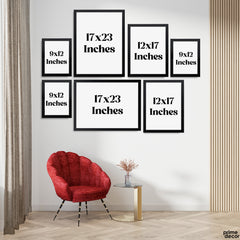 Beautiful Black & White Flowers Art Collection (7 Panel) Floral Wall Art