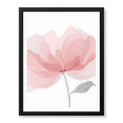 Beautiful Pink Flower Over White Background | Abstract Floral Artwork #00171 - Prime Décor