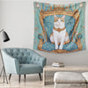 Beautiful White Cats On A Royal Couch | Fashion Tapestry