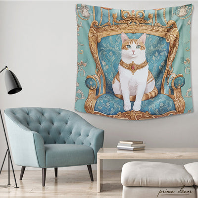 Beautiful White Cats On A Royal Couch | Fashion Tapestry