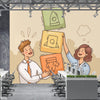 Aligning Boxes To Achieve New Heights Artwork | Office Wallpaper Mural
