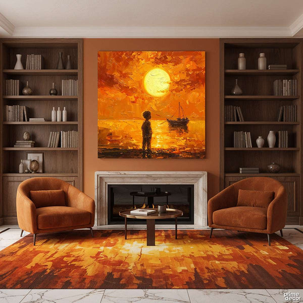 Sunset of Hope Digital Painting (Single Panel) Square Wall Art