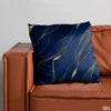 Blue & Gold Linear Pattern | Abstract Cushion #184