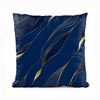 Blue & Gold Linear Pattern | Abstract Cushion #184