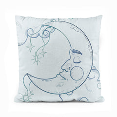 Cartoonish Moon Face Drawing | Nursery Cushion #186