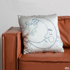 Cartoonish Moon Face Drawing | Nursery Cushion #186