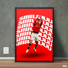 SIUUU Cristiano Ronaldo Red Fifa Poster | Sports Wall Art - Prime Décor