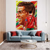 Abstract Cristiano Ronaldo Artwork | Sports Tapestry