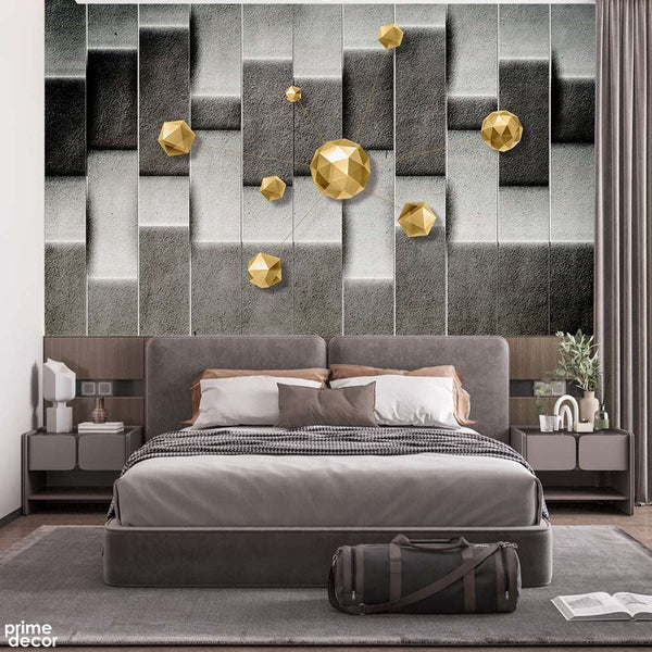 Abstract Black & Grey Marble Abstraction Artwork | Abstract Wallpaper Mural