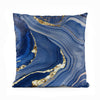 Blue Gold Liquid Ink Marble | Abstract Cushion #191