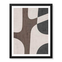 Black & Grey Abtract Design Over White Background | Abstract Office Artwork #00193