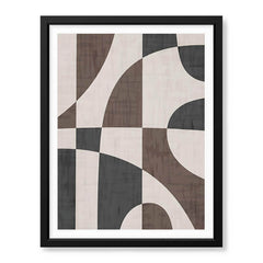 Black & Grey Abtract Design Over White Background | Abstract Office Artwork #00194