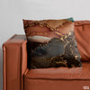 Brown & Gold Agate Texture | Abstract Cushion #197