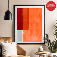 Red & Orange Color Shades Abstract Design | Abstract Office Artwork #00197