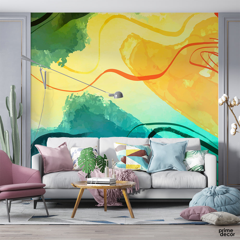 Handpainted Watercolor Abstract Background | Wallpaper Mural– Prime Décor