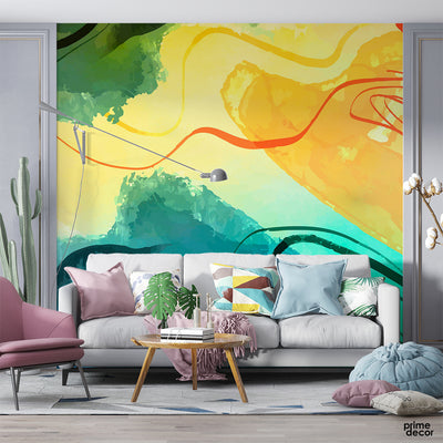 Handpainted Watercolor Abstract Background | Wallpaper Mural - Prime Décor