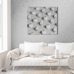Marshmallow Skulls (Single Panel) Digital Wall Art - Prime Décor