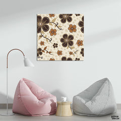 Minimal Brown Flowers | Floral Wall Art