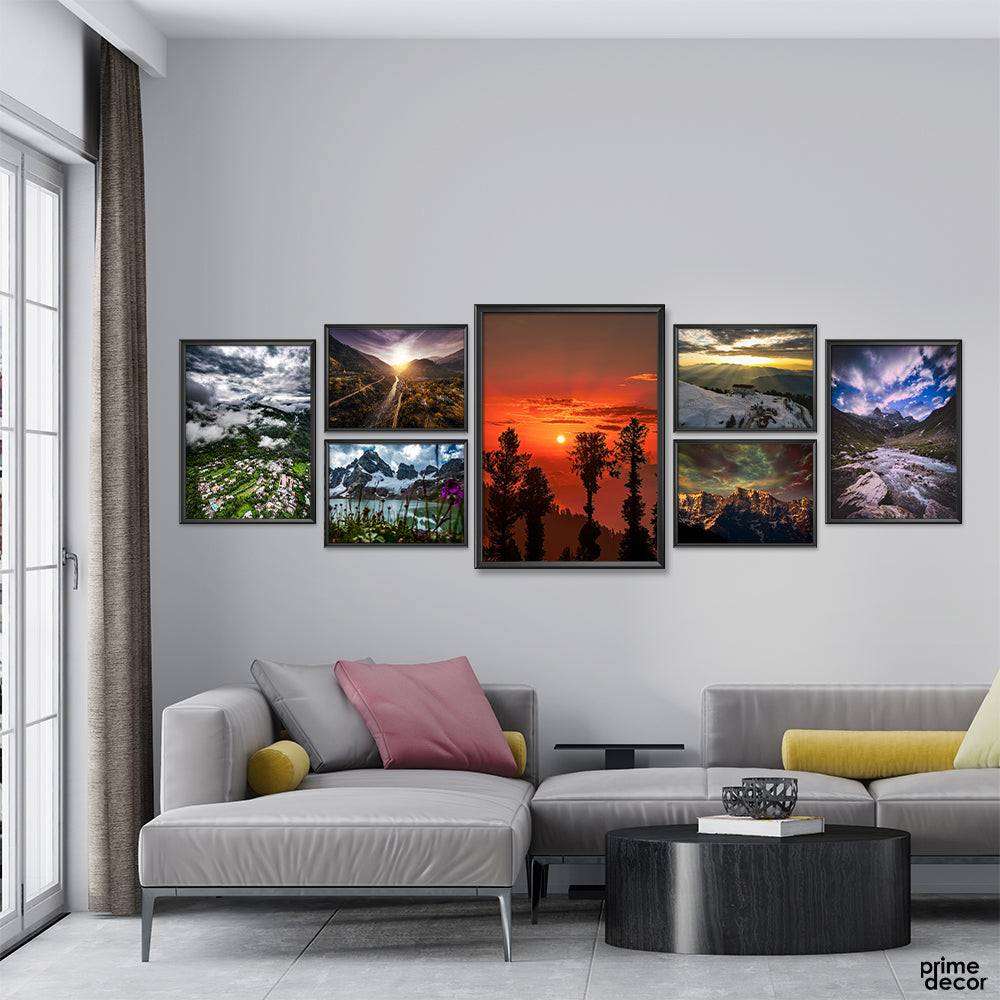 Aesthetic Nature Photography (7 Panel) Nature Wall Art - Prime Décor