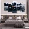 Black Porsche on Road Duotone (5 Panel) Cars Wall Art