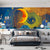Abstract Crescent Moon With Stars | Kids Wallpaper Mural