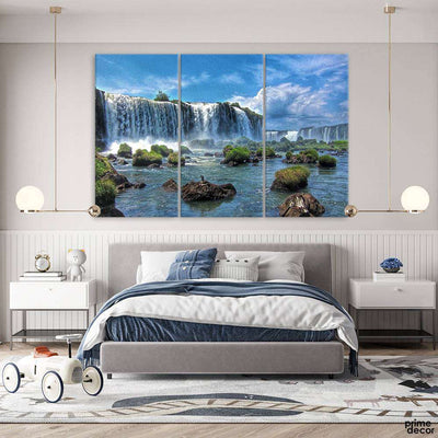 A Stunning Waterfall (3 Panel) Nature Wall Art - Prime Décor