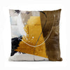 Artistic Chaos Shades of Brown & Gold | Abstract Cushion #202