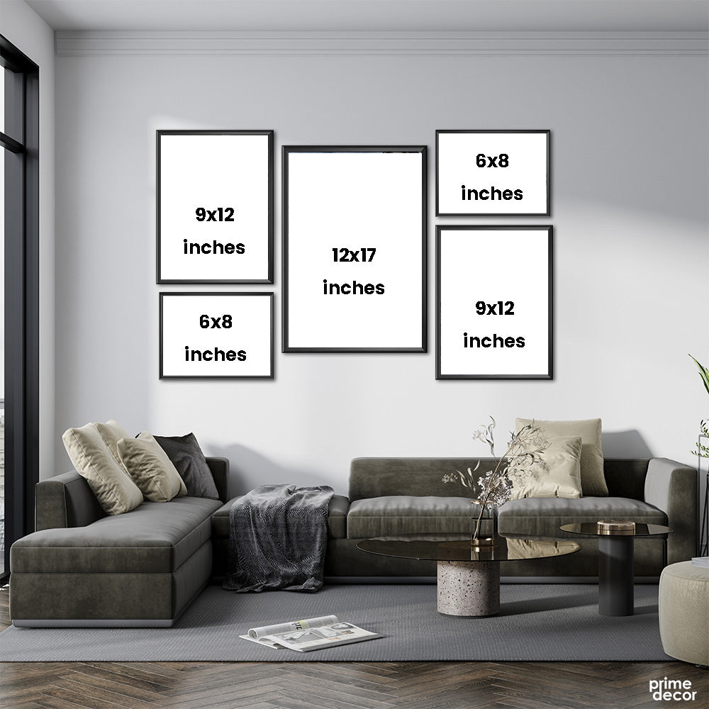 Classic Retro Style Motorbikes (5 Panel) Bikes Wall Art - Prime Décor
