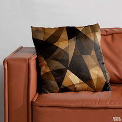 Black & Gold Geometric | Abstract Cushion #020 - Prime Décor
