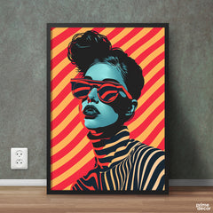 Funky Pop Art Girl In Sunglasses | Fashion Wall Art - Prime Décor