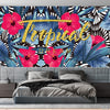 Tropical Dream Blue Tropical Leaves  | Floral Wallpaper Mural