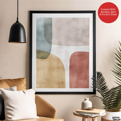 Colorful Abstract Design Over White Background  | Abstract Office Artwork #00214 - Prime Décor