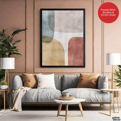 Colorful Abstract Design Over White Background  | Abstract Office Artwork #00214 - Prime Décor