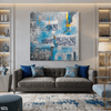 Kalima Shahada Blue & Gold Abstract Handmade Painting