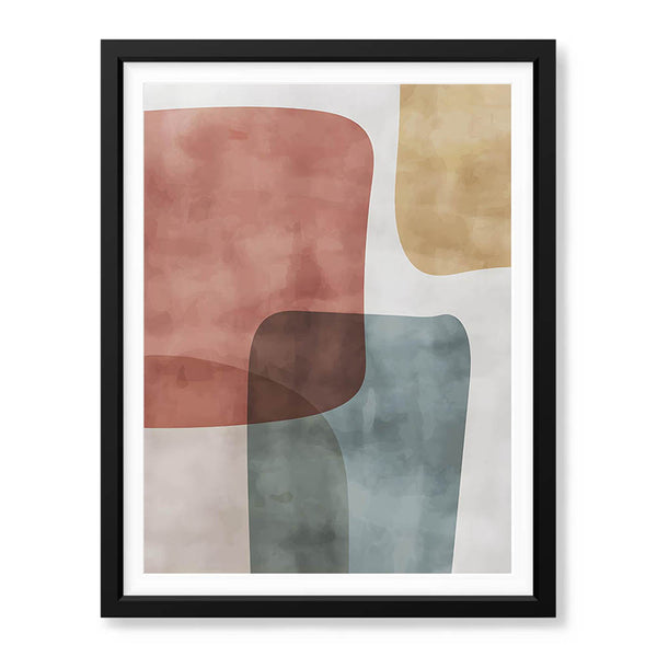 Colorful Abstract Design Over White Background  | Abstract Office Artwork #00215 - Prime Décor