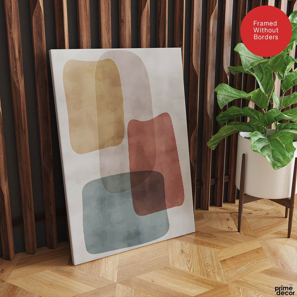 Colorful Abstract Design Over White Background  | Abstract Office Artwork #00216 - Prime Décor