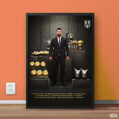 Lionel Messi With Trophies | Sports Poster Wall Art