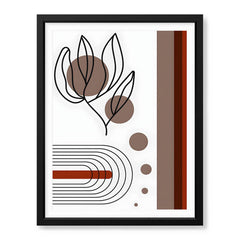 Black & Brown Abstract Design Over White Background  | Abstract Office Artwork #00223 - Prime Décor