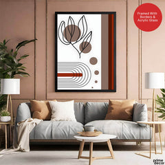 Black & Brown Abstract Design Over White Background  | Abstract Office Artwork #00223 - Prime Décor
