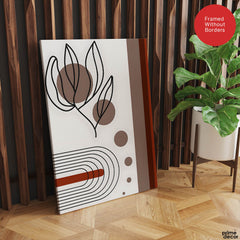 Black & Brown Abstract Design Over White Background  | Abstract Office Artwork #00223 - Prime Décor